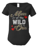 MOM OF THE WILD ONE First Birthday Leopard Heart Mom T-Shirt