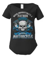 Father Grandpa Dad Biker Gift Never Underestimate Motorcycle Skull544 Family Dad