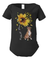 Pitbull Lover Dog Womens Sunflower Pitbull Mom Dog Lover 199 Pitbulls