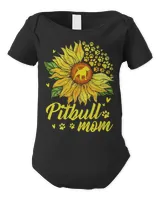 Pitbull Lover Dog Womens Sunflower Pitbull Mom Dog Lover 265 Pitbulls