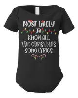 Most Likely To Christmas Know All The Christmas Song Lyrics T-Shirt