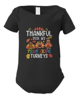 Thankful For My Team Pre-k Turkeys Teacher Thanksgiving T-Shirt