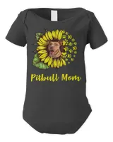 Pitbull Lover Dog Womens Sunflower Pitbull Mom Dog Lover 159 Pitbulls