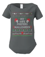 my Wife prefers Halloween christmas sweater