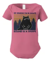Black Cat Kitty Of course im in shaperound is a shape Funny fat cat vintage retro 322 Black Kitten Cat