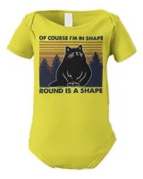 Black Cat Kitty Of course im in shaperound is a shape Funny fat cat vintage retro 322 Black Kitten Cat