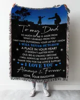 Father's Day Gifts, To My Dad Papa Pop Daddy From Daughter Quilt Fleece Blanket