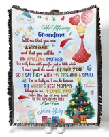 New Mom Gift From Grandma and baby | Merry Christmas | Daddy  and baby | Fleece Blanket