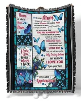 Mom heart Quilt Fleece Blanket Bundle