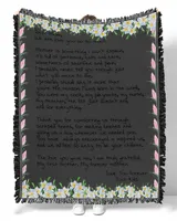 Blanket with lovely letter for mother