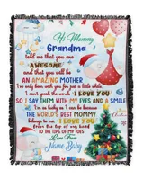 New Mom Gift From Grandma and baby | Merry Christmas | Daddy  and baby | Fleece Blanket