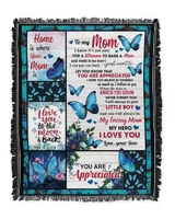 Mom heart Quilt Fleece Blanket Bundle