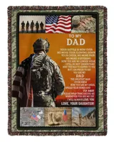 Veteran Father's Day Gifts, To My Dad Quilt Fleece Blanket