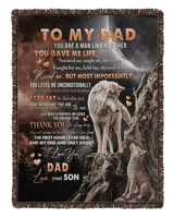 Father's Day Gifts, To My Dad Father Papa Pop Dady Quilt Fleece Blanket