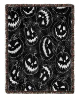 Black Pumpkin Woven Blanket 26082204