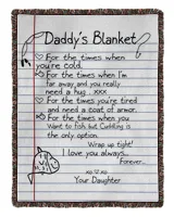 Daddy Woven Throw Blanket, Father's Day Woven Blanket