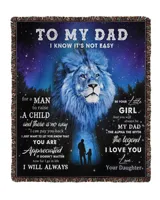 Father's Day Gifts, To My Dad Papa Pop Daddy From Daughter Quilt Fleece Blanket