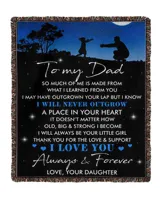 Father's Day Gifts, To My Dad Papa Pop Daddy From Daughter Quilt Fleece Blanket