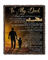 Father's Day Gifts, To My Dad Papa Pop Daddy From Daughter Quilt Fleece Blanket