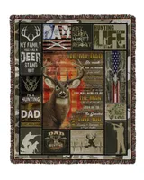 Father's Day Gifts, To My Hunting Dad Papa Pop Daddy Quilt Fleece Blanket