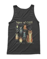 Types Of Cat Funny Comparison Cat Pet Lover Owner T-Shirt