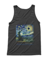 Total Solar Eclipse 2024 Vincent van Gogh Art Starry Night T-Shirt