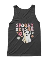 funny halloween Groovy Ghost Spooky Season vintage T-Shirt