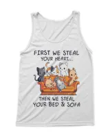 cat first we steal your heart then we steal your bed and sofa QTCAT261222A3