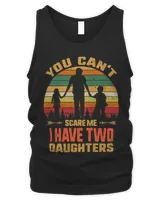Father Grandpa You Cant Scare Me I Have Two Daughters Vintage Sunset 22 Family Dad