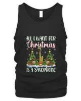 Xmas Lighting Santa All I Want For Christmas Is A Saxophone T-Shirt