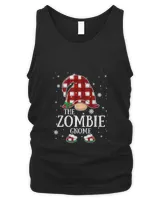 Zombie Gnome Buffalo Plaid Matching Family Christmas Pajama T-Shirt