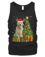 Golden Retriever Lighting Xmas Tree Santa Hat Golden Retriever Dog Christmas 182