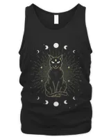 Crescent Moon And Cat Mystical Tarot Card Moon Cycle Graphic 1
