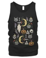 Crescent Moon Black Cat Evil Eye Halloween Ghost Pumpkin