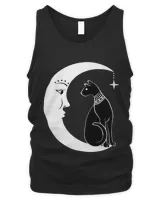 Scary Halloween Black Cat Costume Tarot The Moon and Cat