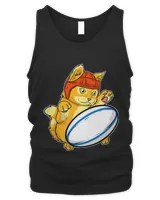 Cute Cat Playing Rugby Kitty Rugby Player Costume