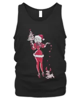 Retro Pin Up Girl Funny Santa Reindeer Christmas Tree Xmas 1