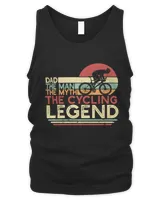 Dad The Man The Myth The Cycling Legend Shirt Men, Vintage Cyclist Dad T-shirt, Father's Day Gift for Bike Rider Bicycle Racing Unisex Tee