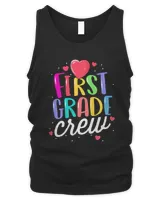 First Grade Teacher T-Shirt First Day School 1st Grade Crew