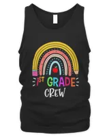 1st Grade Crew Rainbow Girls Boys Teacher Back To School T-Shirt