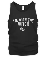 Mens Im With The Witch Halloween Couple Matching Costume Funny TShirt Gift4 T-Shirt