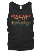 Music Literacy Matters I Like To Eat Puppies Retro T-Shirt