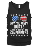 My tummy Hurts And Im Mad At Government USA Flag Sunglasses