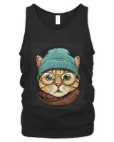 Hipster Cat With Glasses Feline Kitten Lover 579