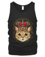 King Cat Wearing CrownQueen Cat Animal 516