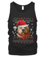 Ugly Sweater Christmas Norfolk Terrier Santa Hat Pajama Xmas