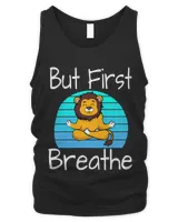 Funny Yoga Pose Lion Sunset But First Breathe Relaxing