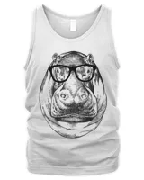 Hippopotamus Hippo Nerdy Glasses Hippopotamus 78 Hippo