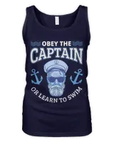 Obey The Captain Boater Funny Nautical Boating Boat