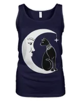 Scary Halloween Black Cat Costume Tarot The Moon and Cat